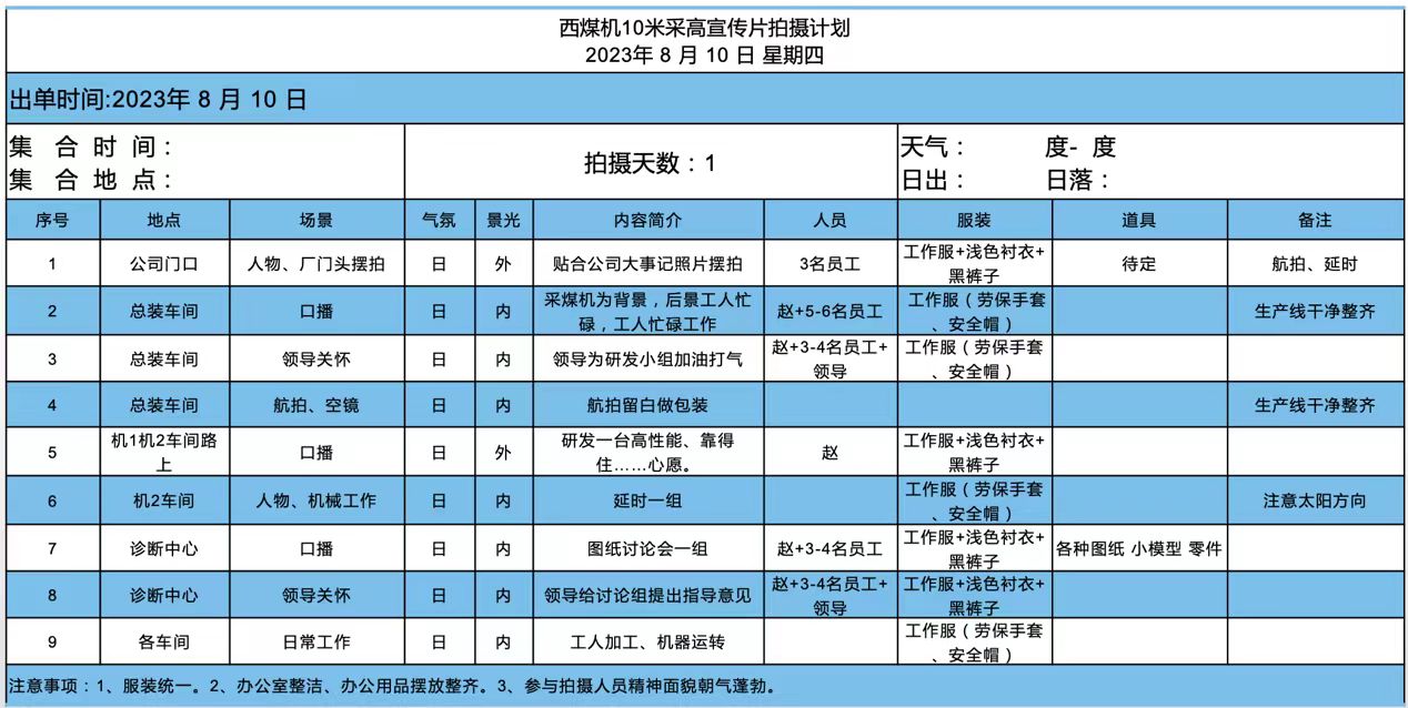 如何前期准备拍摄执行计划?(图1)